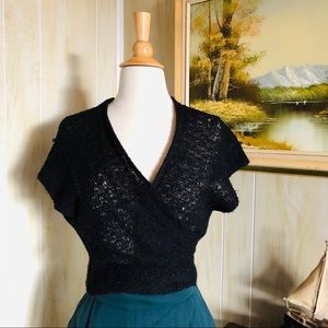 1970’s Black Wrap Knit Sweater